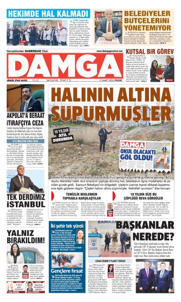 DAMGA 15 Mart Pazar Sayfaları