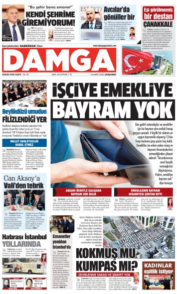 DAMGA 18 Mart Çarşamba Sayfaları