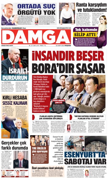 DAMGA 26 Mart Perşembe Sayfaları