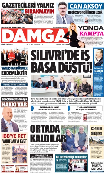 DAMGA 29 Mart Pazar Sayfaları