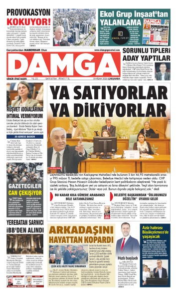 DAMGA 8 Nisan Çarşamba Sayfaları