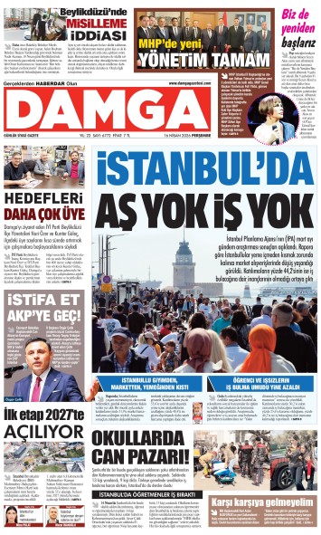 DAMGA 16 Nisan Perşembe Sayfaları