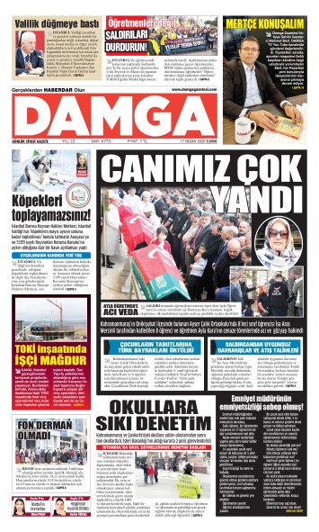 DAMGA 17 Nisan Cuma Sayfaları