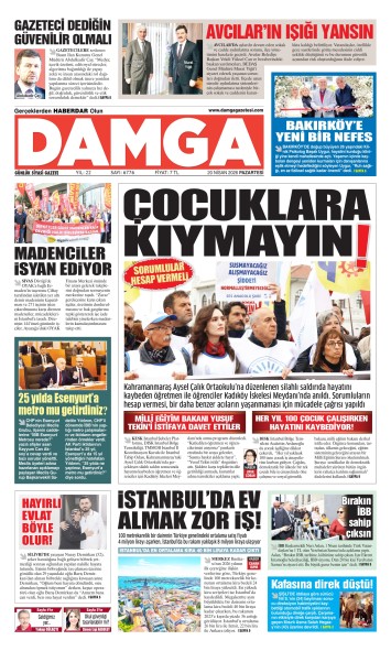 DAMGA 20 Nisan Pazartesi Sayfaları