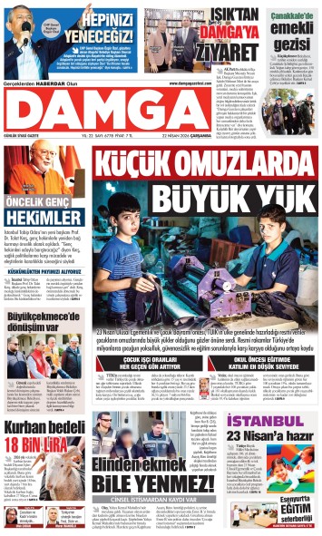 DAMGA 22 Nisan Çarşamba Sayfaları