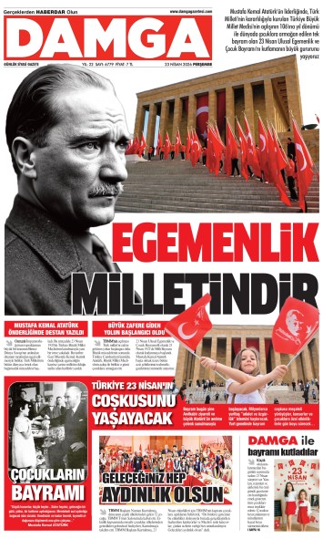 DAMGA 23 Nisan Perşembe Sayfaları