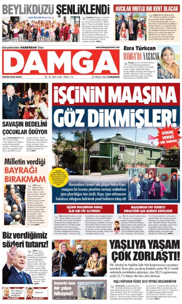 DAMGA 25 Nisan Cumartesi Sayfaları