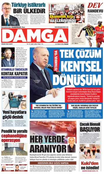 DAMGA 26 Nisan Pazar Sayfaları