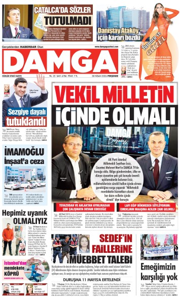 DAMGA 30 Nisan Perşembe Sayfaları