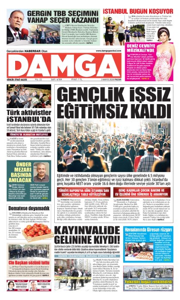 DAMGA 3 Mayıs Pazar Sayfaları