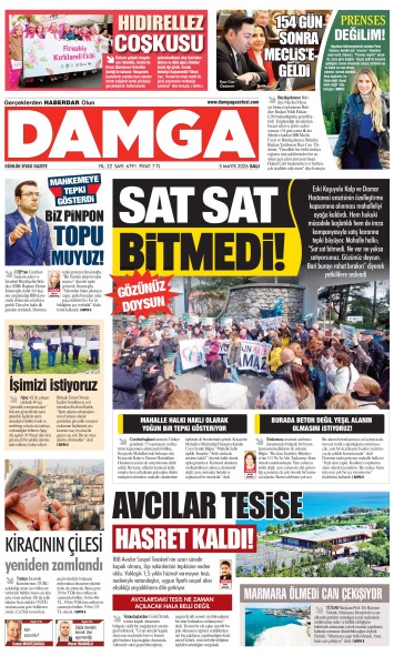 DAMGA 5 Mayıs Salı Sayfaları