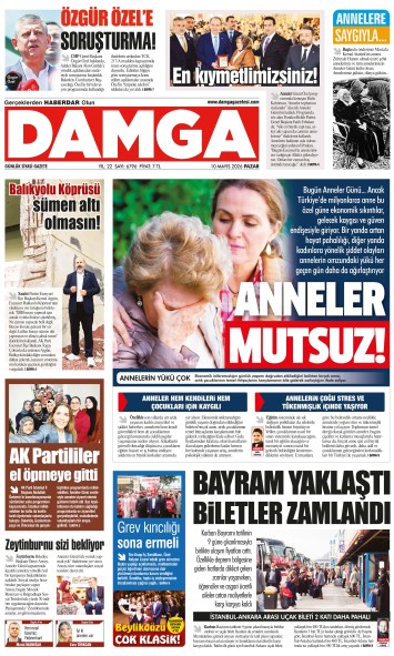DAMGA 10 Mayıs Pazar Sayfaları