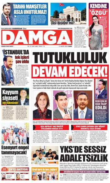DAMGA 15 Mayıs Cuma Sayfaları
