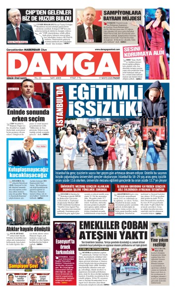 DAMGA 17 Mayıs Pazar Sayfaları