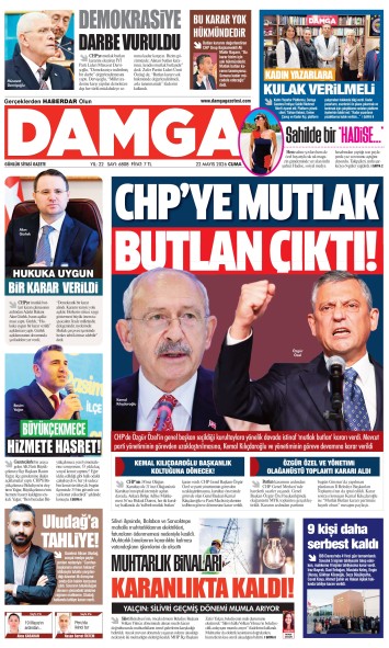 DAMGA 22 Mayıs Cuma Sayfaları