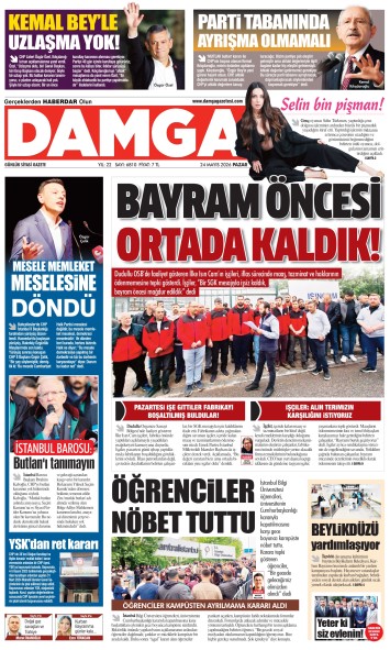 DAMGA 24 Mayıs Pazar Sayfaları