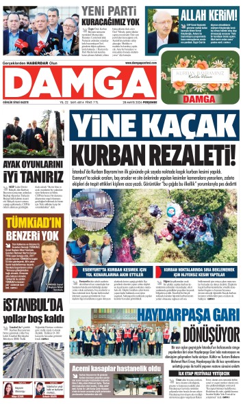 DAMGA 28 Mayıs Perşembe Sayfaları