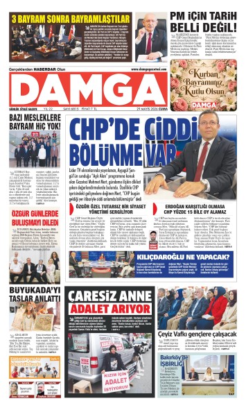 DAMGA 29 Mayıs Cuma Sayfaları