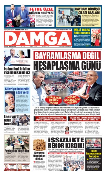 DAMGA 31 Mayıs Pazar Sayfaları