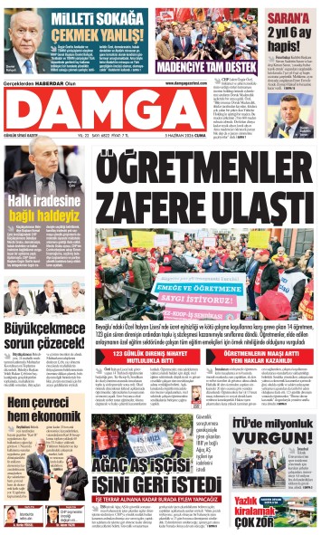 DAMGA 5 Haziran Cuma Sayfaları