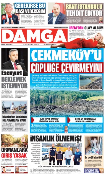 DAMGA 7 Haziran Pazar Sayfaları