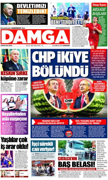 DAMGA 10 Haziran Çarşamba Sayfaları