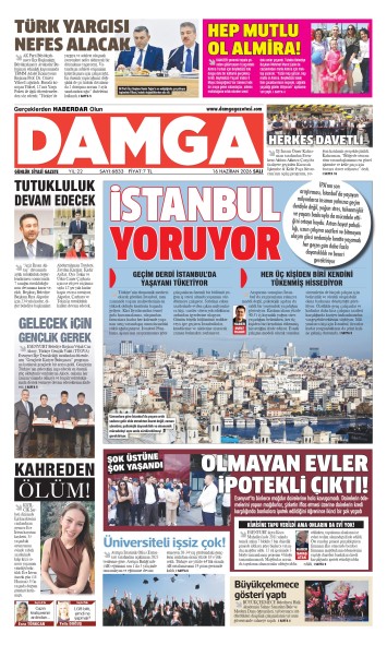 DAMGA 16 Haziran Salı Sayfaları