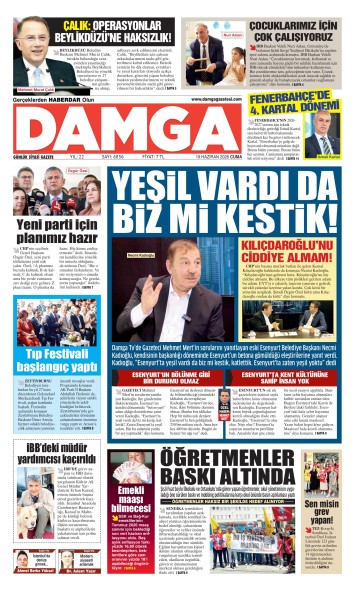 DAMGA 19 Haziran Cuma Sayfaları