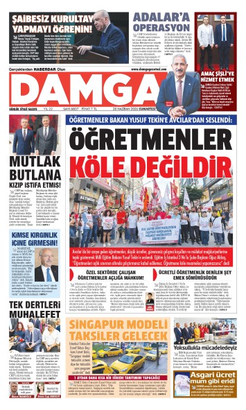 DAMGA 20 Haziran Cumartesi Sayfaları