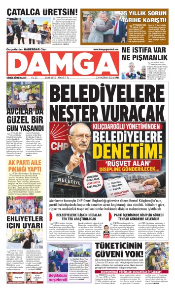 DAMGA 23 Haziran Salı Sayfaları