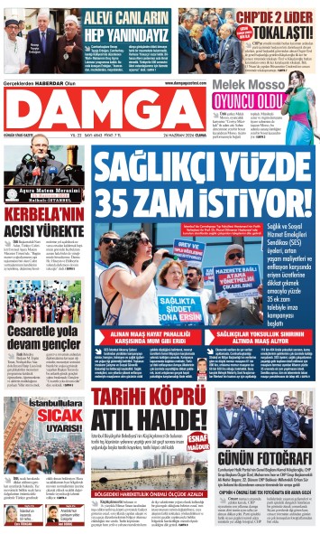 DAMGA 26 Haziran Cuma Sayfaları