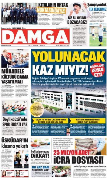 DAMGA 30 Haziran Salı Sayfaları