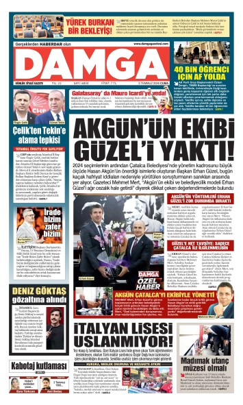 DAMGA 3 Temmuz Cuma Sayfaları