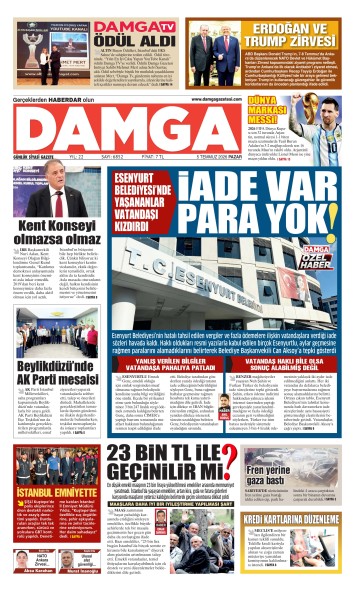 DAMGA 5 Temmuz Pazar Sayfaları