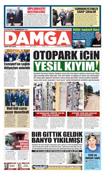 DAMGA 6 Temmuz Pazartesi Sayfaları