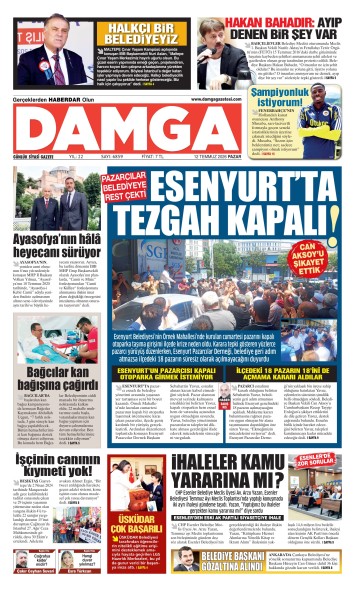 DAMGA 12 Temmuz Pazar Sayfaları