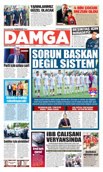 DAMGA 14 Temmuz Salı Sayfaları