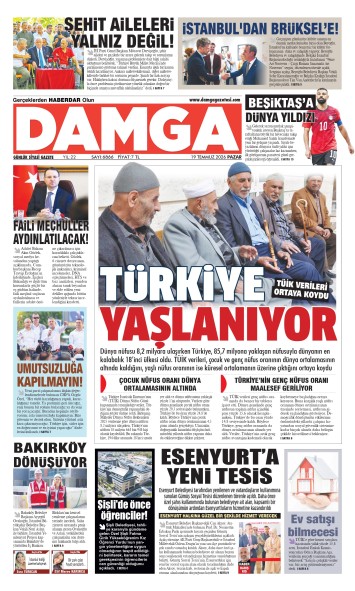 DAMGA 19 Temmuz Pazar Sayfaları