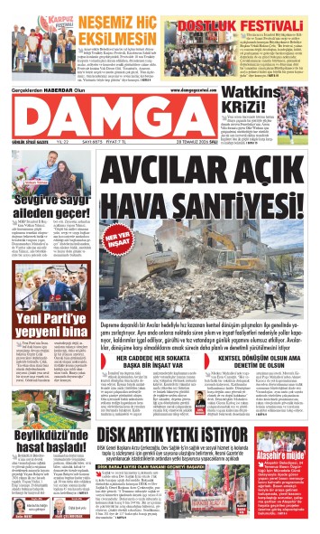 DAMGA 28 Temmuz Salı Sayfaları