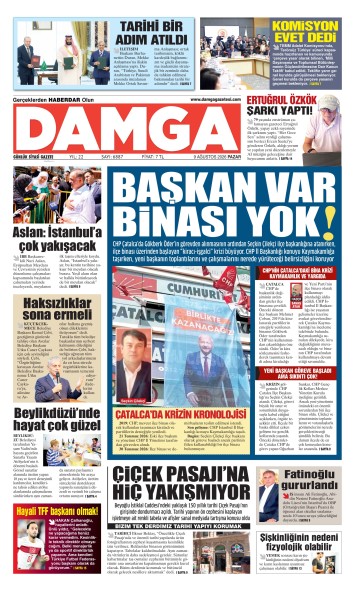 DAMGA 9 Ağustos Pazar Sayfaları