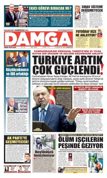DAMGA 15 Ağustos Cumartesi Sayfaları