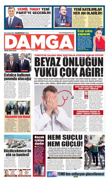 DAMGA 16 Ağustos Pazar Sayfaları