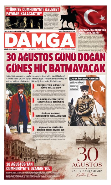 DAMGA 30 Ağustos Pazar Sayfaları