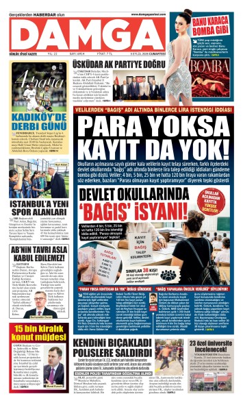 DAMGA 5 Eylül Cumartesi Sayfaları
