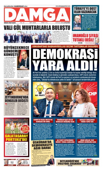 DAMGA 9 Eylül Çarşamba Sayfaları