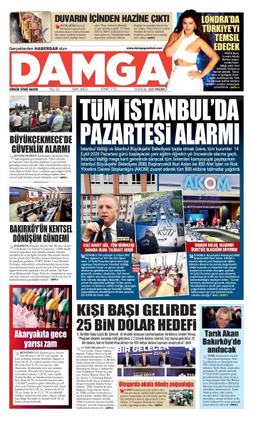 DAMGA 13 Eylül Pazar Sayfaları