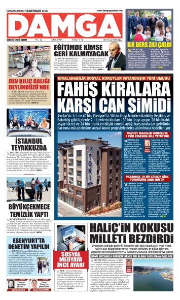 DAMGA 15 Eylül Salı Sayfaları