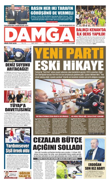 DAMGA 18 Eylül Cuma Sayfaları