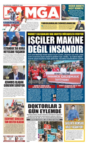 DAMGA 19 Eylül Cumartesi Sayfaları
