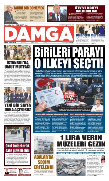 DAMGA 22 Eylül Salı Sayfaları